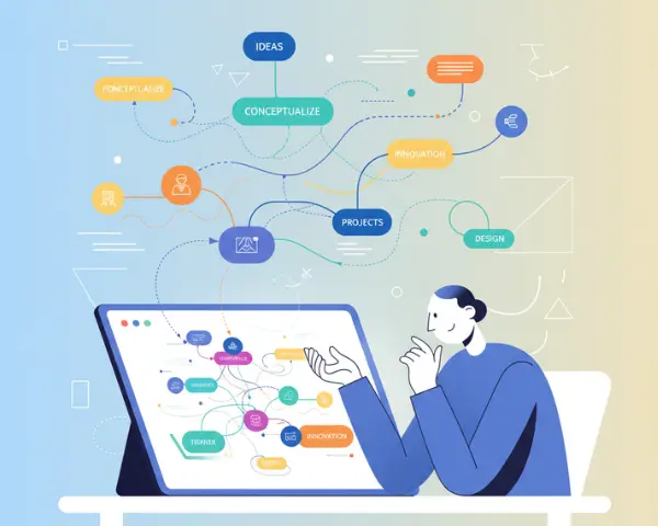 creative person brainstorming